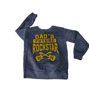 Dad's Future Rockstar Sweatshirt Youth S Garanimals Cotton/Polyester Blend Charc